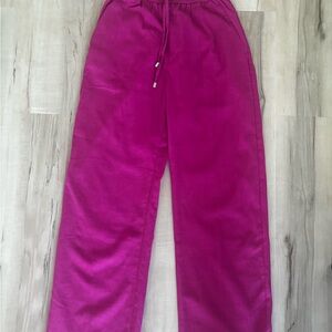 Zara Fuchsia Elastic Waist Pants